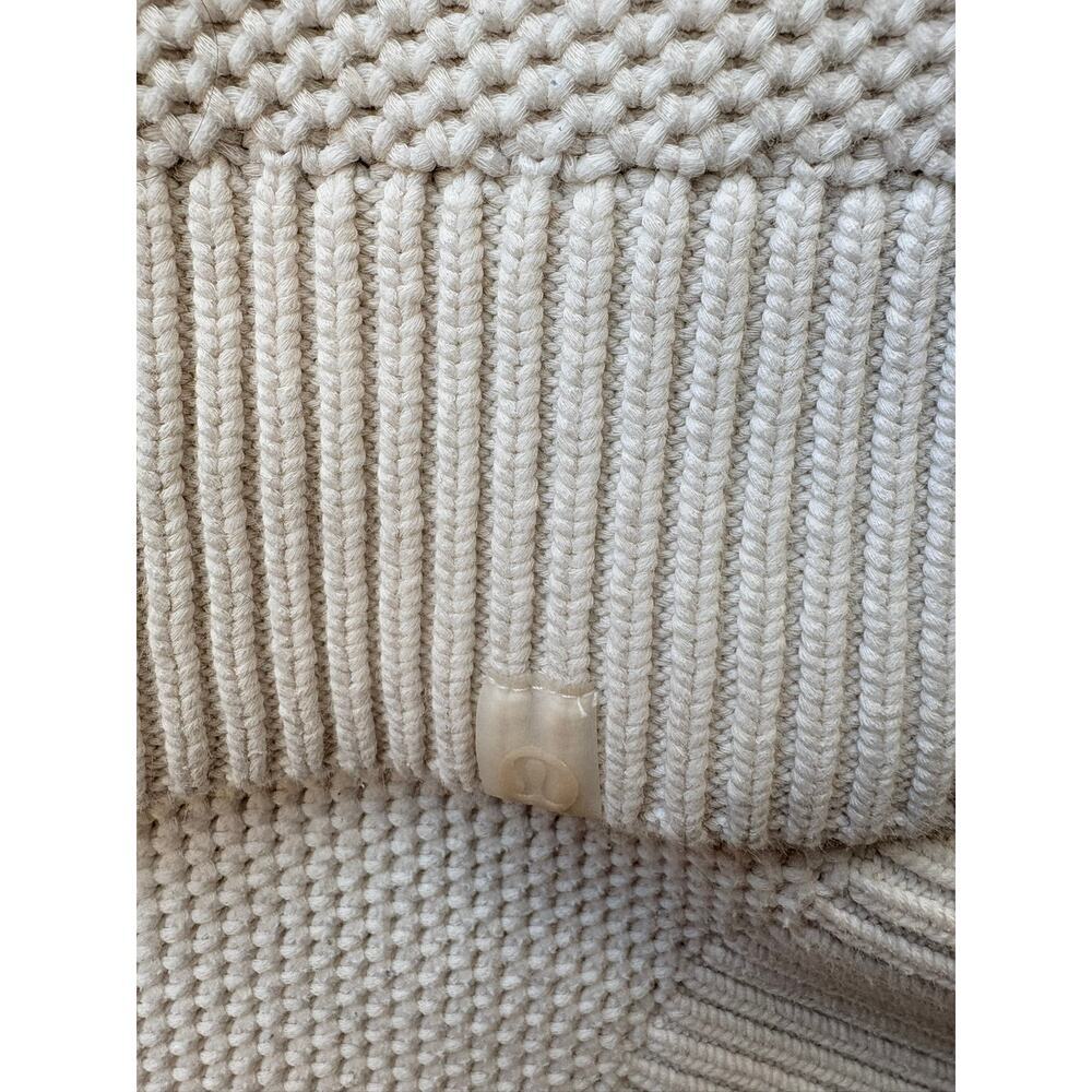 Lululemon Honeycomb Crewneck Sweater Bone Oversized Size S - Picture 8 of 9